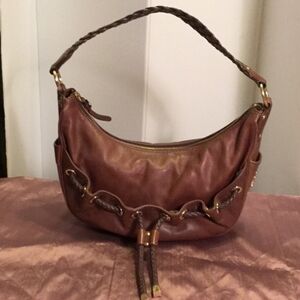 AUTHENTIC MICHAEL KORS Brown Leather Hobo Bag